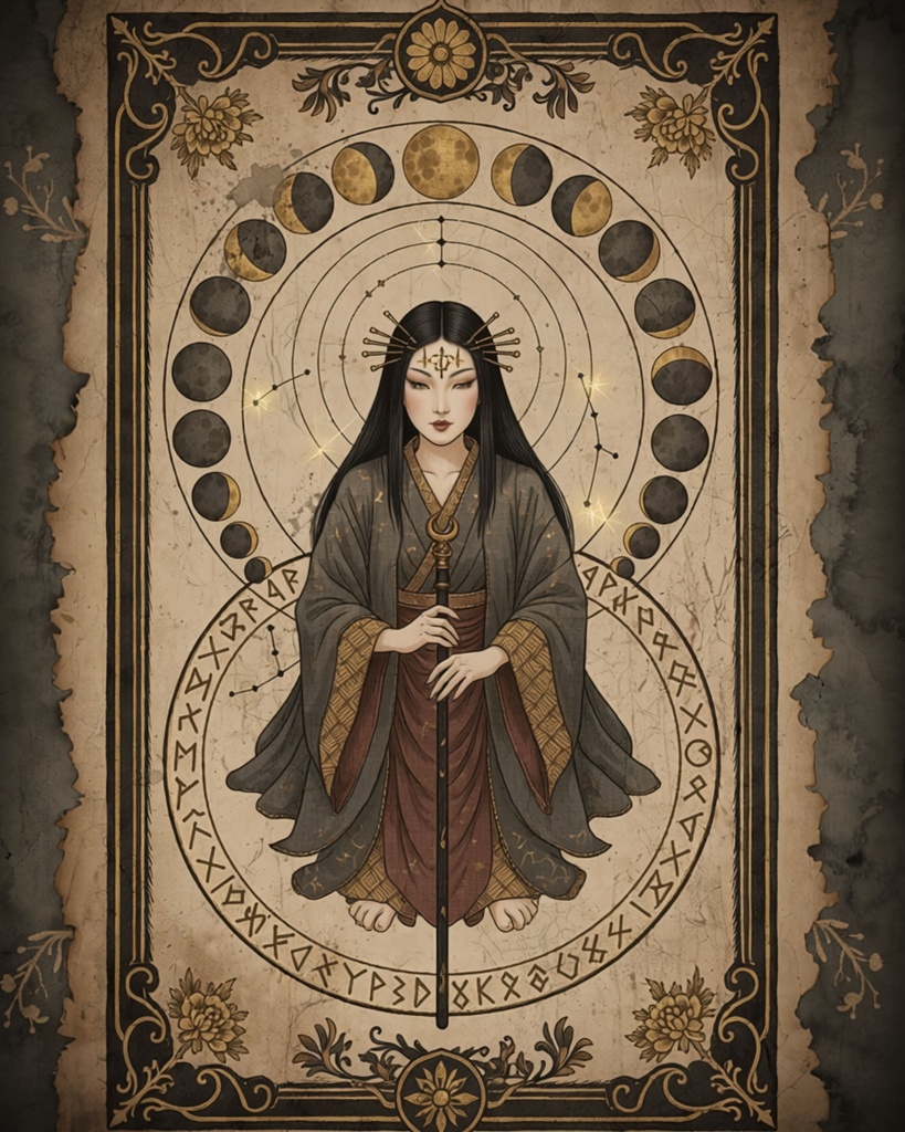 「ルナ・オラクル:月蝕の魔女」/【Printable Art】Luna Oracle: Witch of the Lunar Eclipse