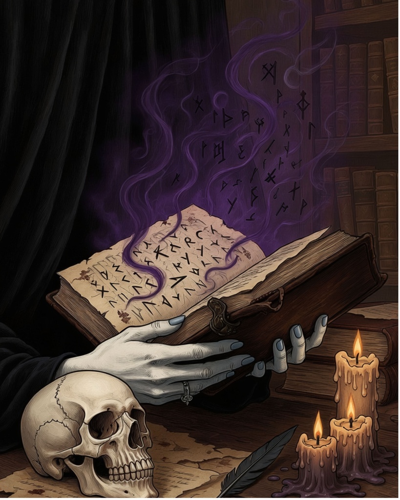 「禁断の魔導書：ルーンの詠唱」/【Printable Art】Forbidden Grimoire: Rune Incantation
