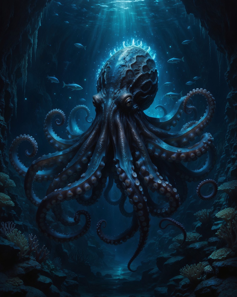「深海の支配者クラーケン」/【Printable Art】Kraken, Ruler of the Deep Sea