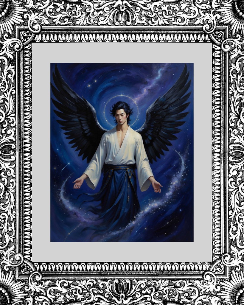 「銀河の黒翼神」/【Printable Art】Galactic God of Black Wings