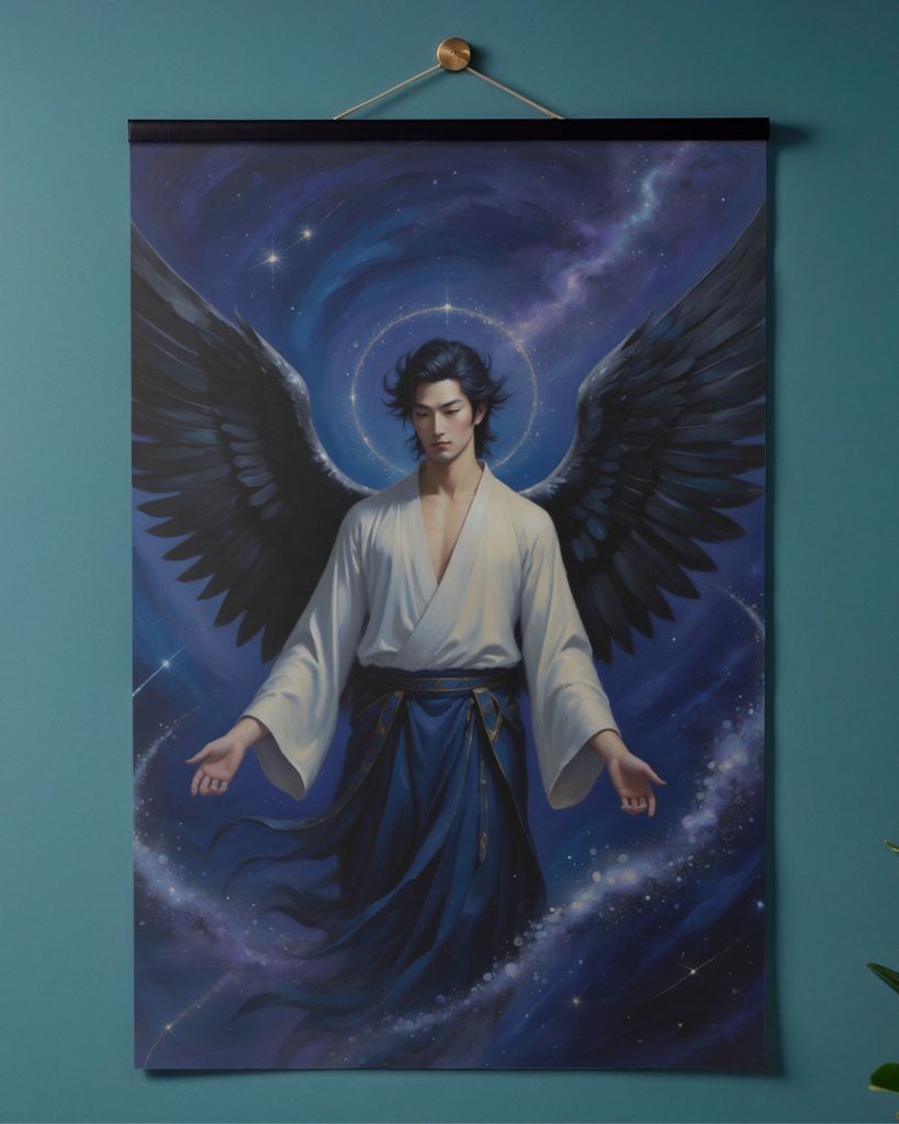 「銀河の黒翼神」/【Printable Art】Galactic God of Black Wings
