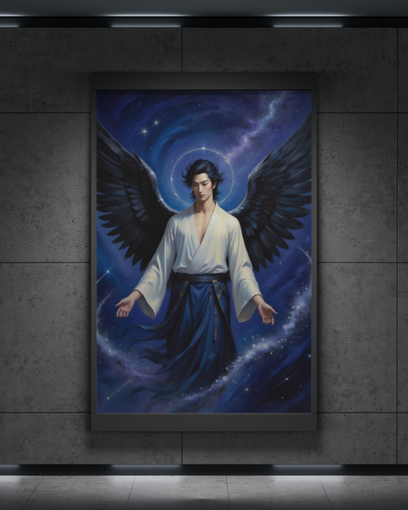 「銀河の黒翼神」/【Printable Art】Galactic God of Black Wings