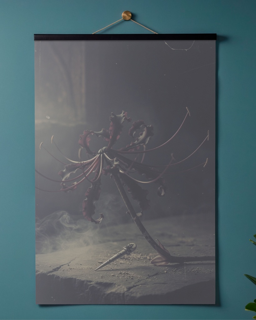「深紅の彼岸花」/【Printable Art】Crimson spider lilies