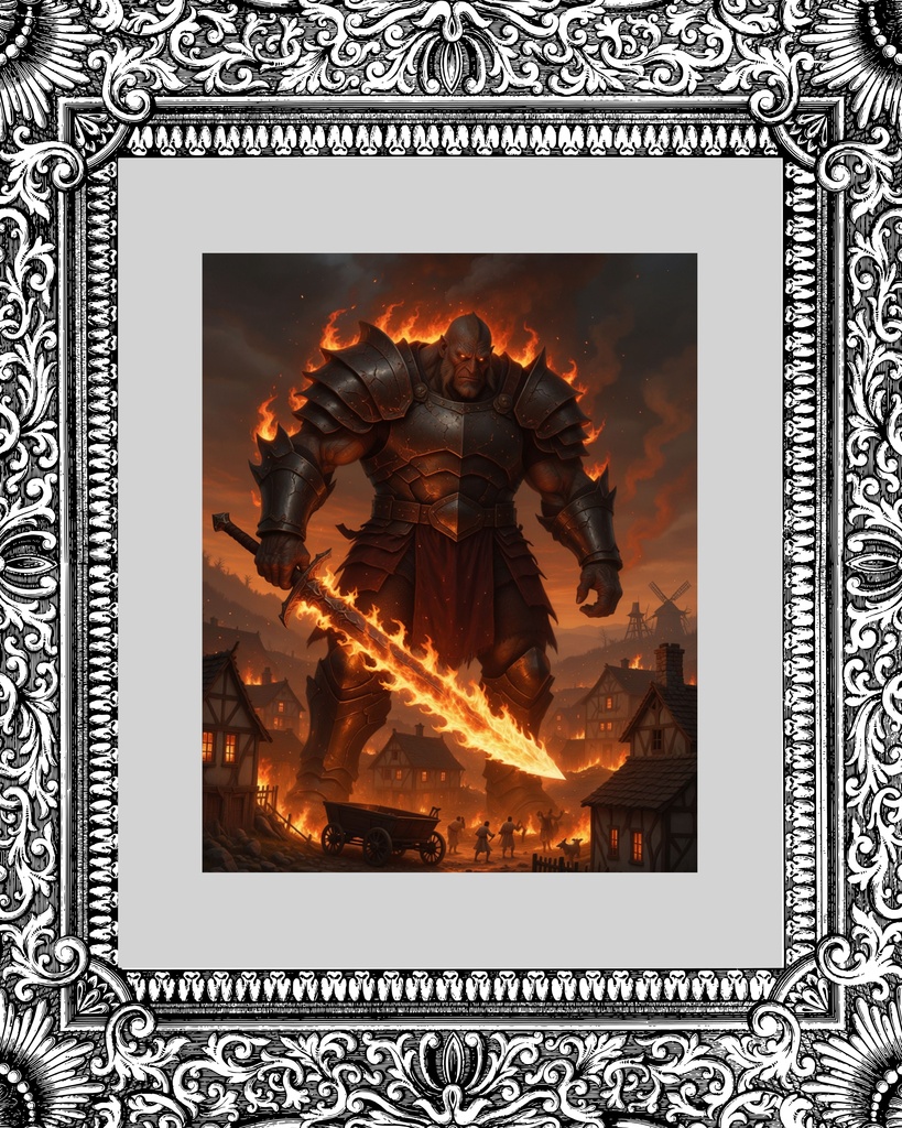 「滅びの業火:炎の巨人の進撃」/【Printable Art】Scorching Flames of Ruin: The Advance of the Fire Giants