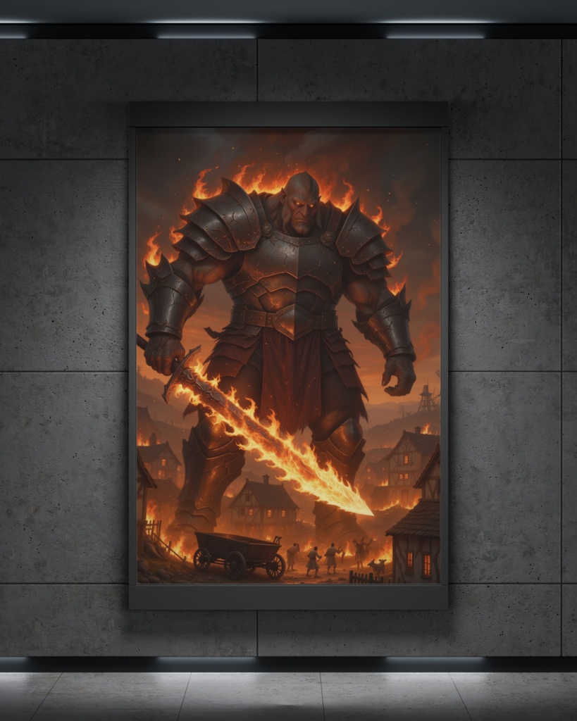 「滅びの業火:炎の巨人の進撃」/【Printable Art】Scorching Flames of Ruin: The Advance of the Fire Giants