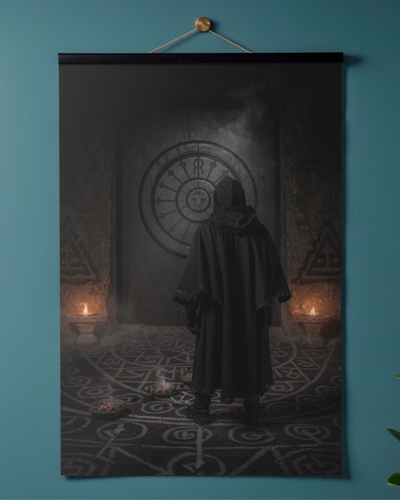 「開門の儀式:禁忌を秘めし石扉」/【Printable Art】Rites of the Sealed Gate: Chamber of the Cultist