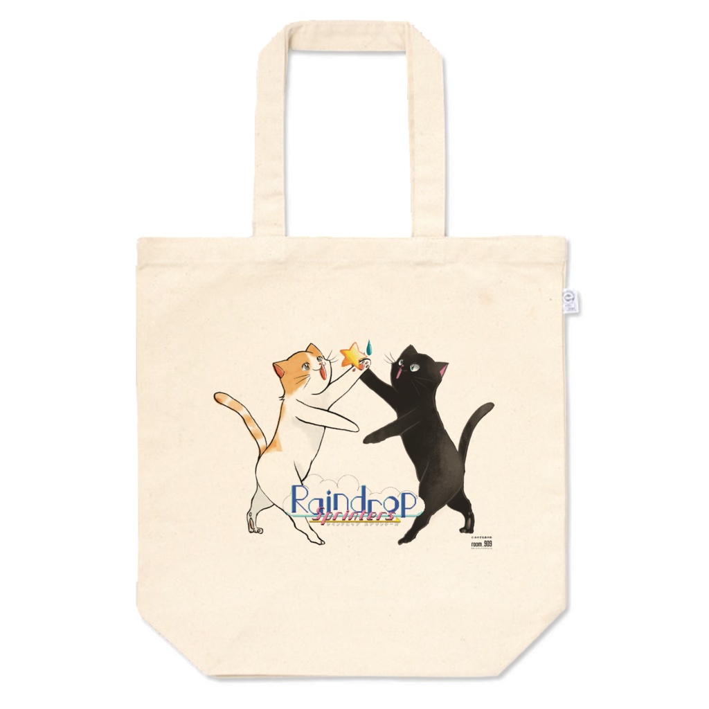 Raindrop Sprinters tote bag ネコチャンダブルトートバッグ