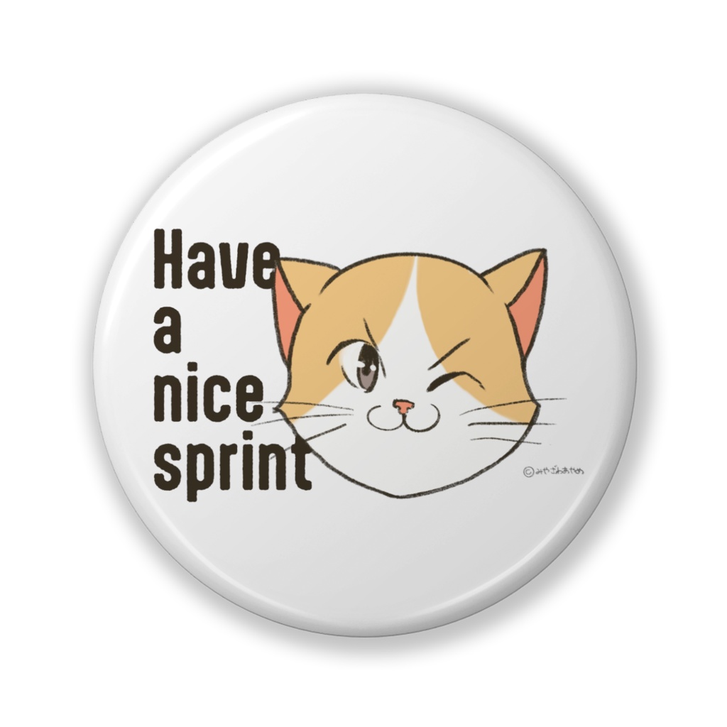 Raindrop Sprinters badge ネコチャンウィンクバッジ