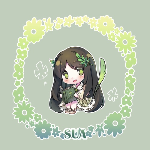 【ER】お花の中でゆれる スアのアクリルキーホルダー