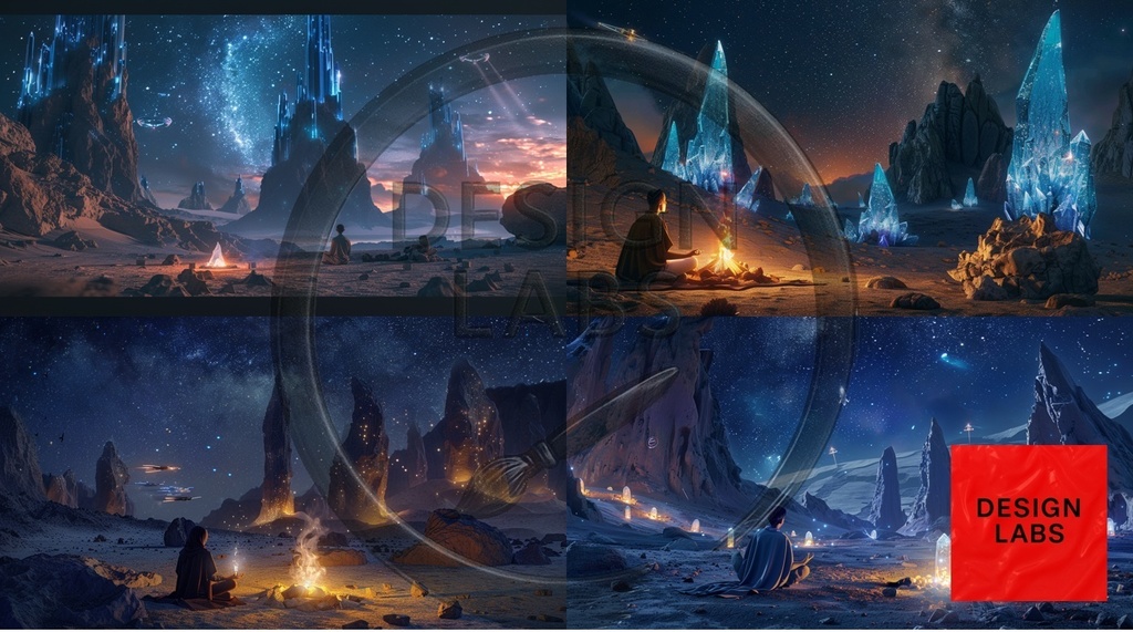 DesignLabs – SFクリスタル風景（デジタルアートパック） / DesignLabs – Sci-Fi Crystal Landscapes (Digital Art Pack)