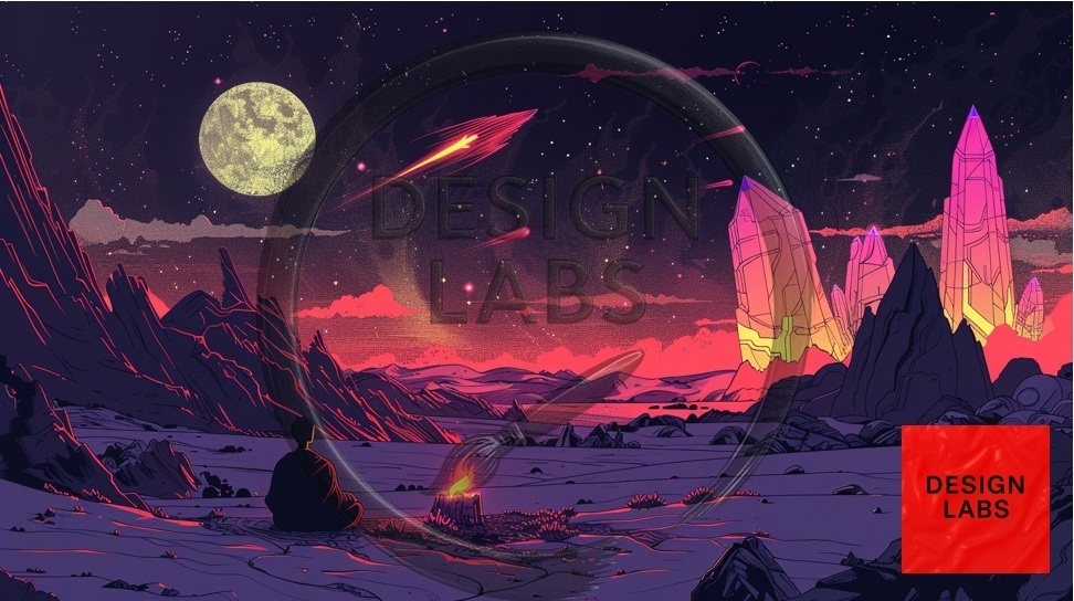 DesignLabs – SFクリスタル夜空風景 (デジタルアートパック) / DesignLabs – Sci-Fi Crystal Night Skies (Digital Art Pack)