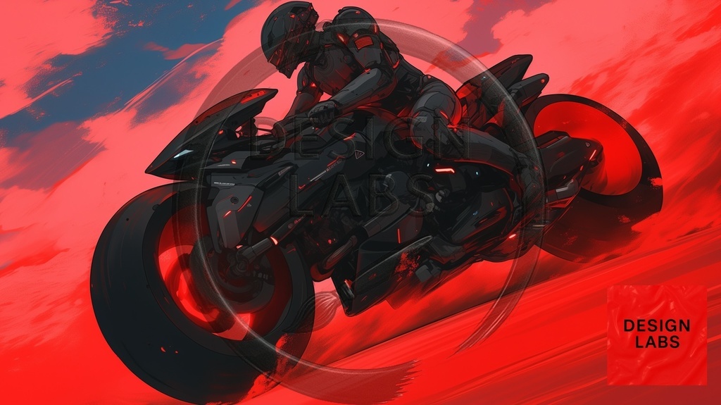 English: Futuristic Anime Bikes - Wallpaper Pack (5 Illustrations) 日本語: 未来的アニメバイク - 壁紙パック(5枚セット)