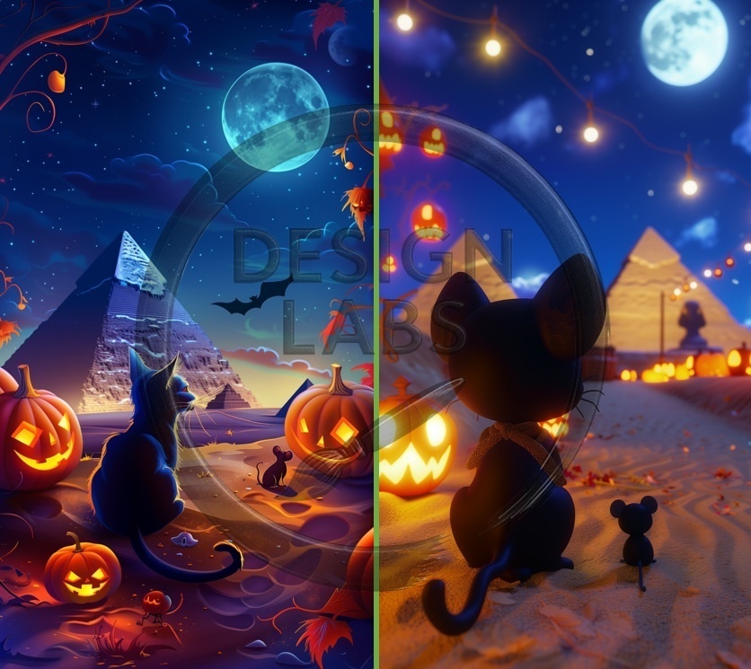 “Chibi Cats Halloween World 4K Pack” (チビキャットのハロウィンワールド 4K パック)