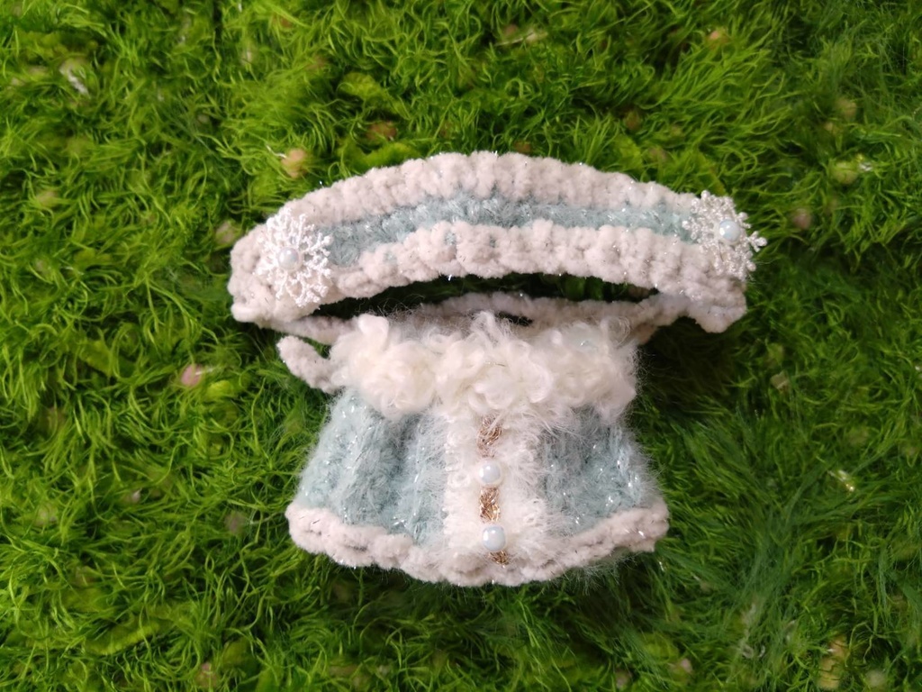 ケープ＆ヘッドドレス【グリーン×ホワイト】