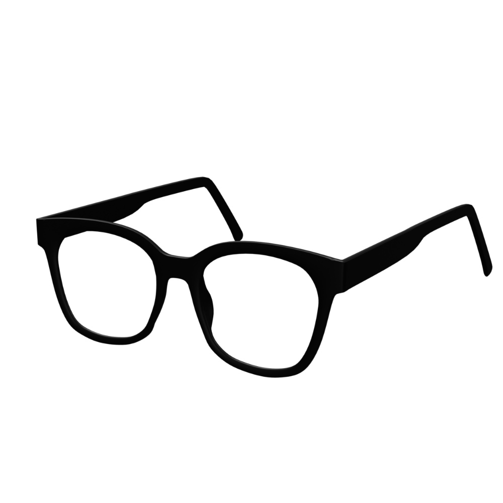 【VRChat向け】黒縁メガネ 軽量【無料】