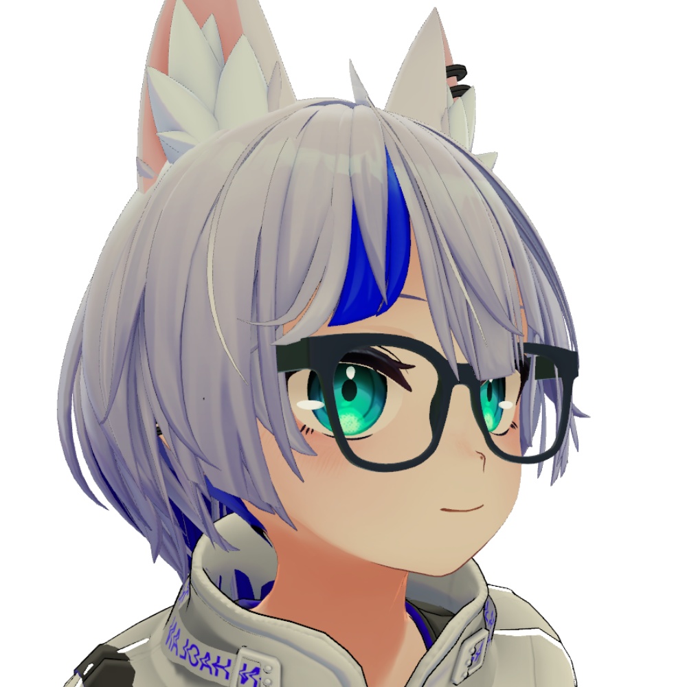 【VRChat向け】黒縁メガネ 軽量【無料】