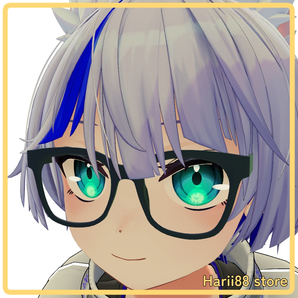 【VRChat向け】黒縁メガネ　軽量【無料】