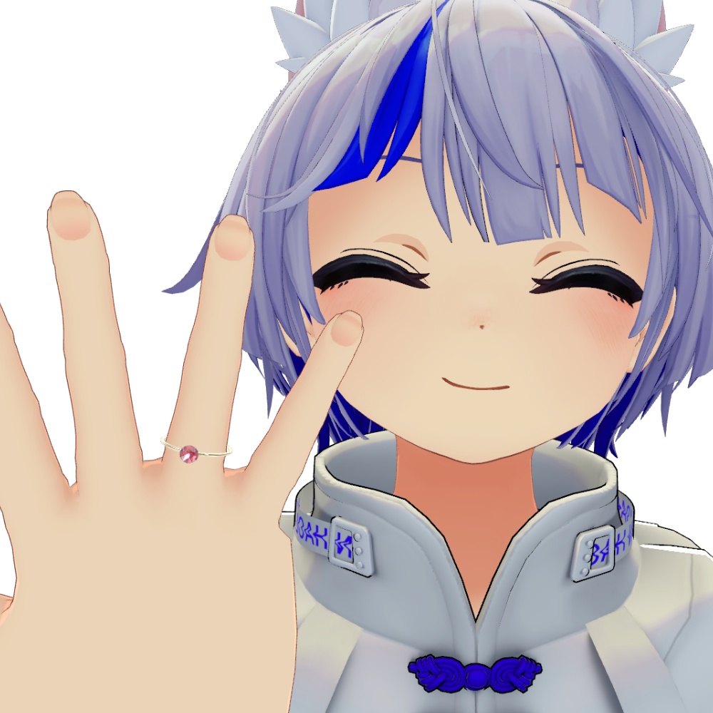 【VRChat向け】ピンクダイヤリング ゴールド・シルバー【無料】