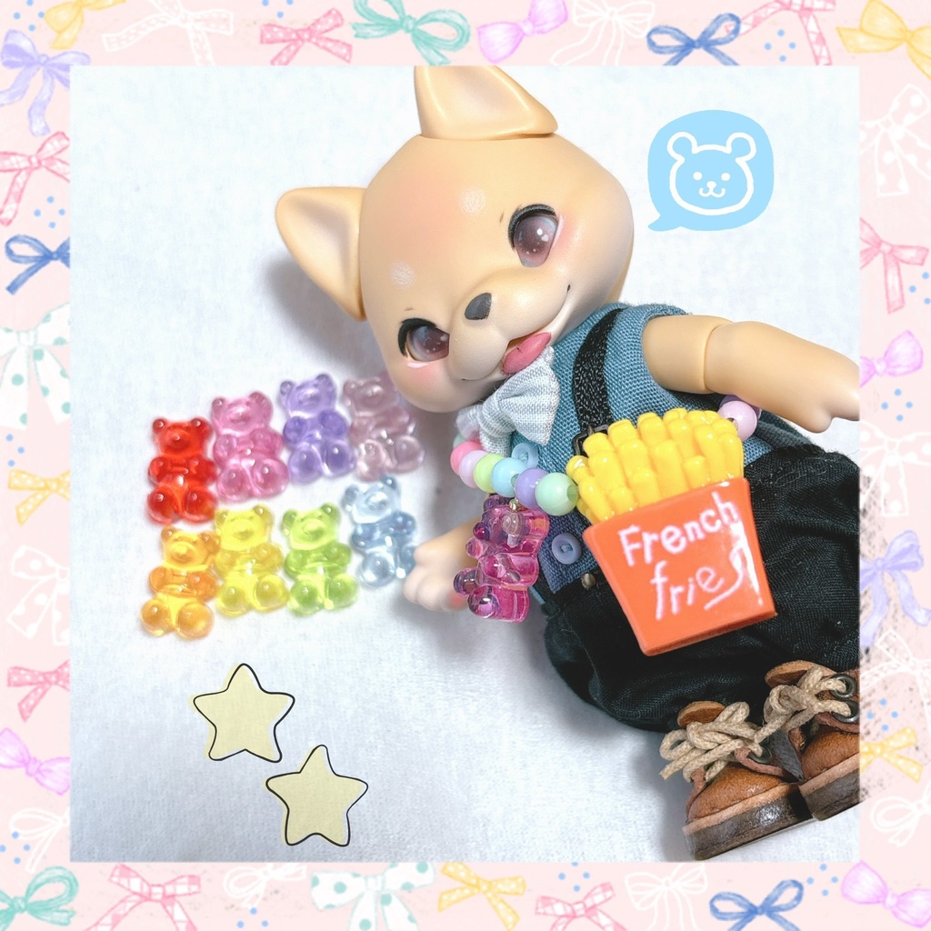 ポテトポシェット(ご購入後にグミベアのカラーをお選び下さい)
