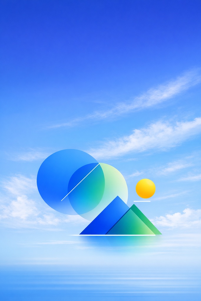 静かなる青の循環（スマホ背景）