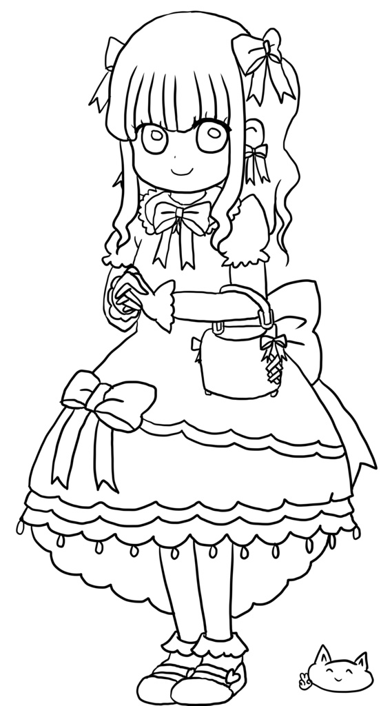 塗り絵・ロリータちゃん