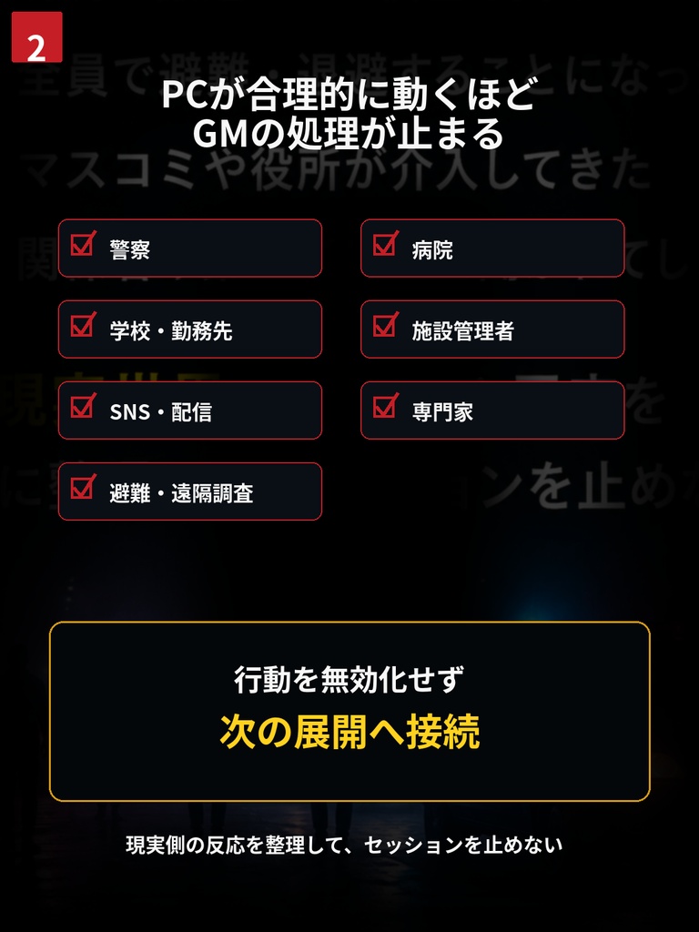 現代TRPG GM緊急対応パック_現代社会・外部介入対応編 無料体験版あり