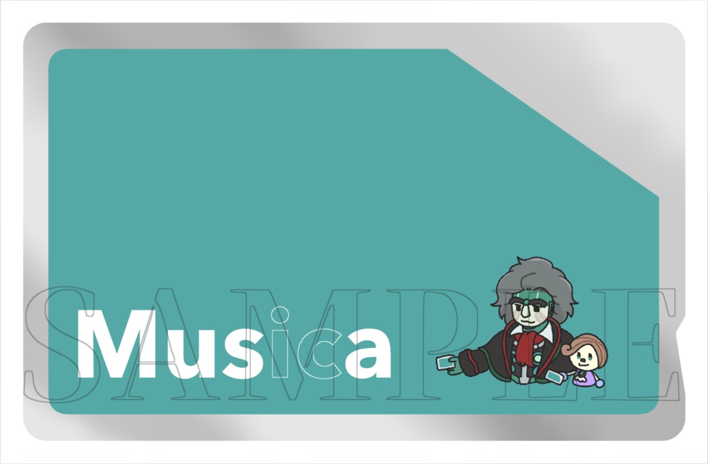 🌏🎼musica ICカードステッカー