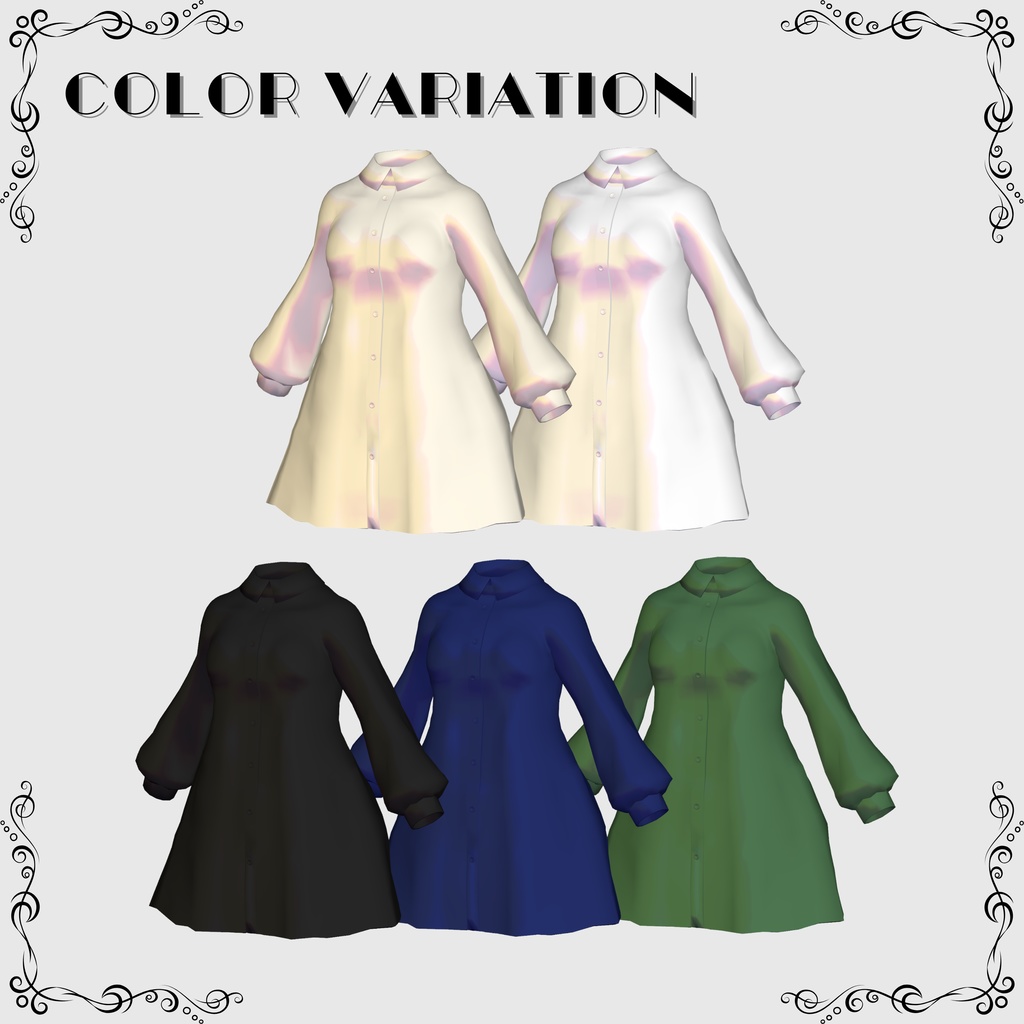 【複数アバター対応予定】ribbon bustier dress【MA対応】