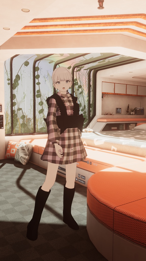 【複数アバター対応予定】ribbon bustier dress【MA対応】