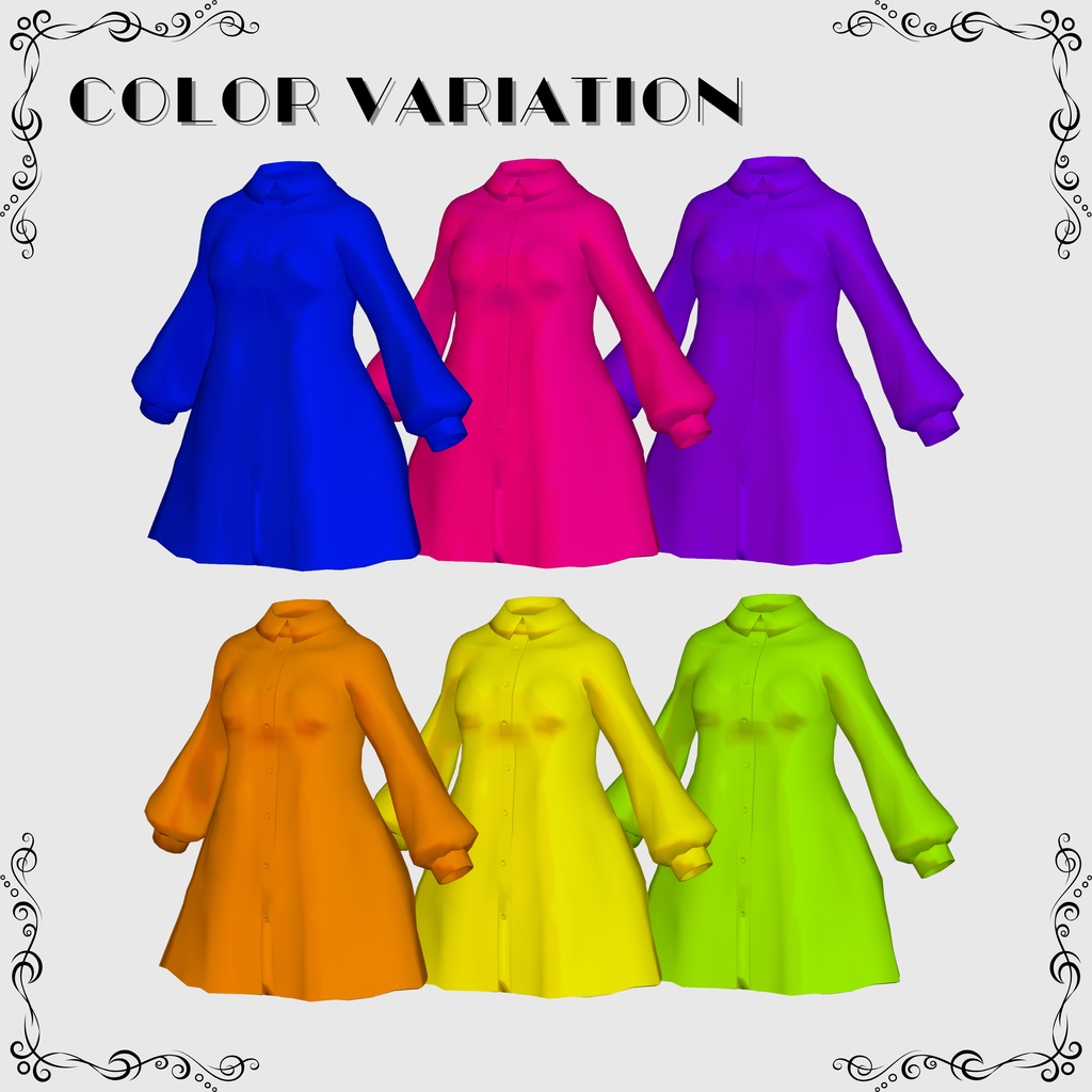 【複数アバター対応予定】ribbon bustier dress【MA対応】