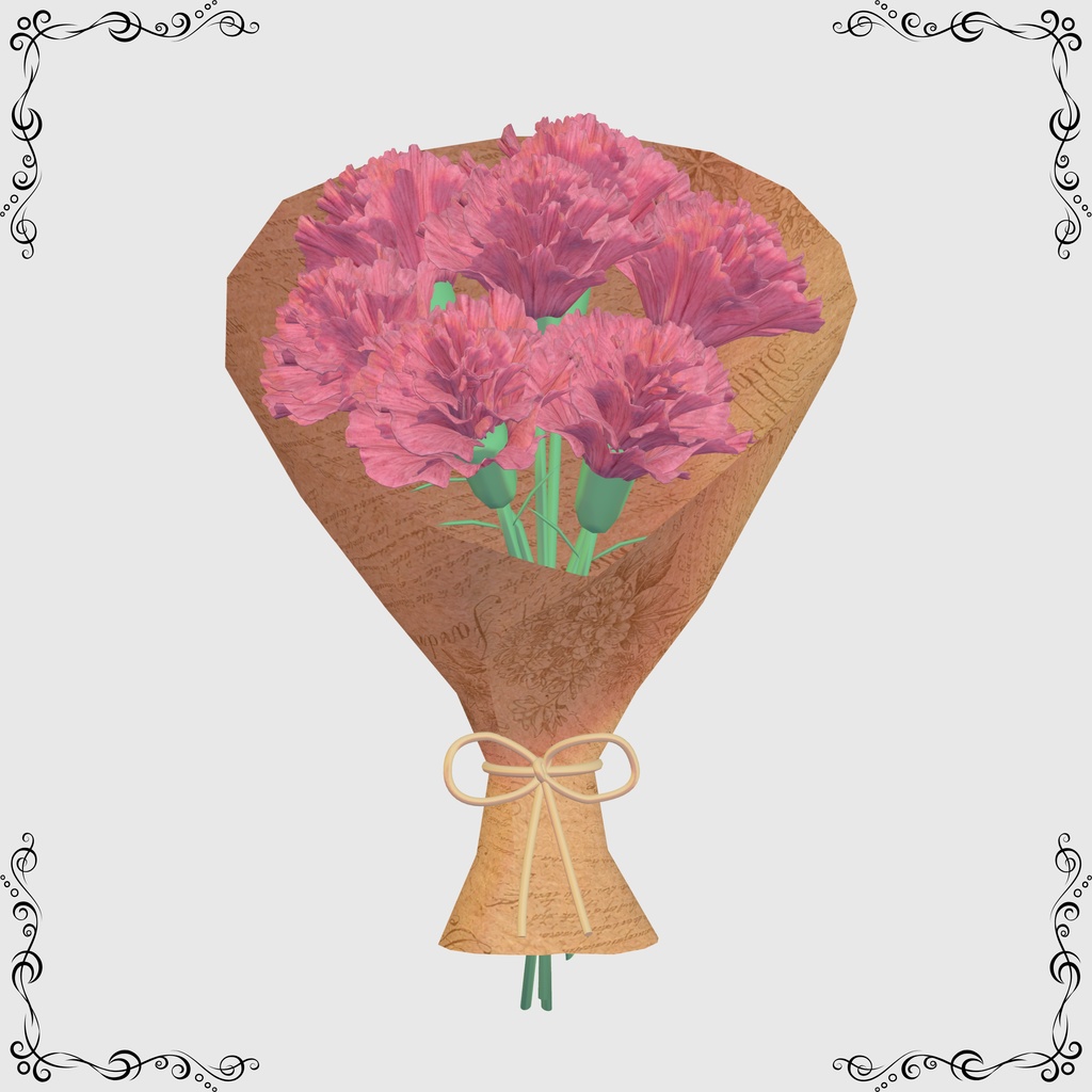 【フォロー100人感謝!】carnation bouquet【無料/Free】