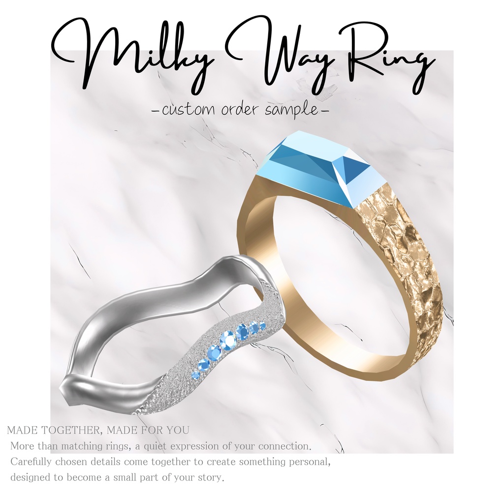 【無料/VRChat】Milky Way Ring - custom order sample -
