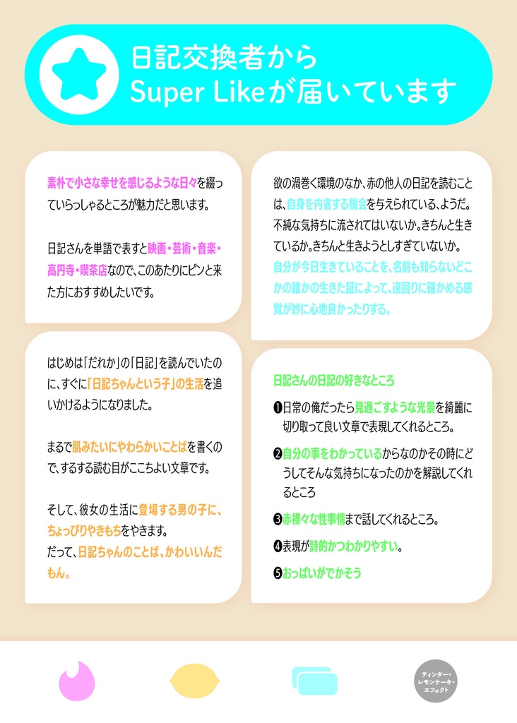 【特典ペーパー付き】ティンダー・レモンケーキ・エフェクト