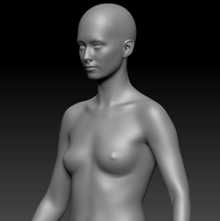 3D女性Aポーズ