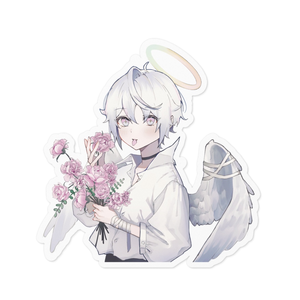 天使かゆえりゅのステッカー