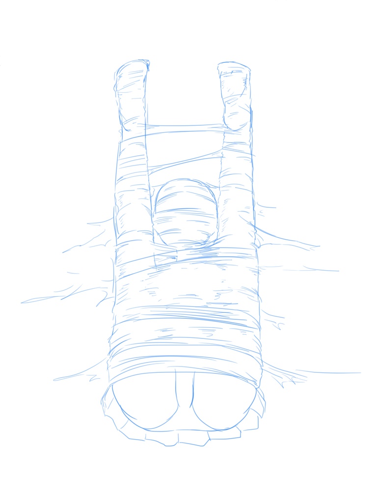 リクエスト絵 蜘蛛糸拘束される六花