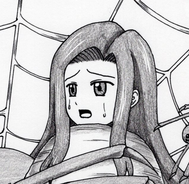 リクエスト絵 蜘蛛糸拘束された七草真由美と中条あずさ