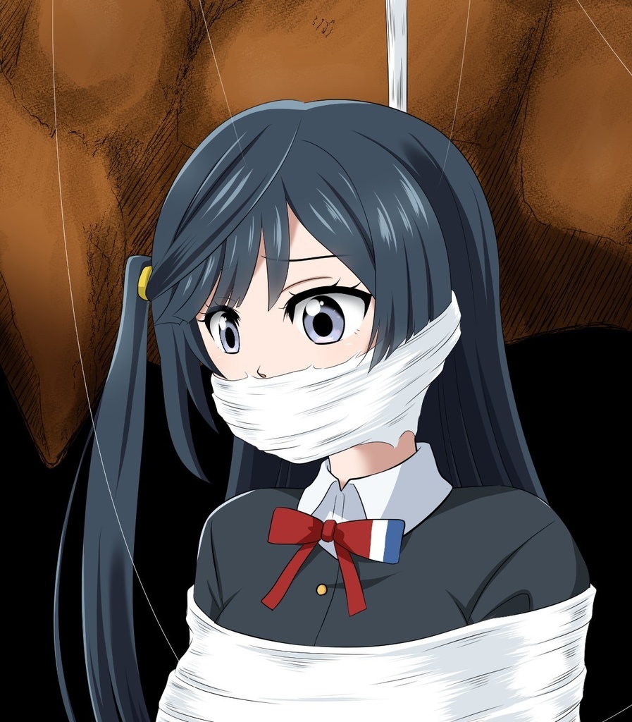 リクエスト絵 蜘蛛糸拘束される桜坂しずくと優木せつ菜