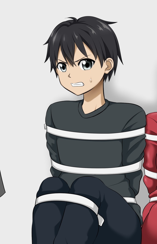 リクエスト絵 拘束される桐ヶ谷和人と桐ヶ谷直葉