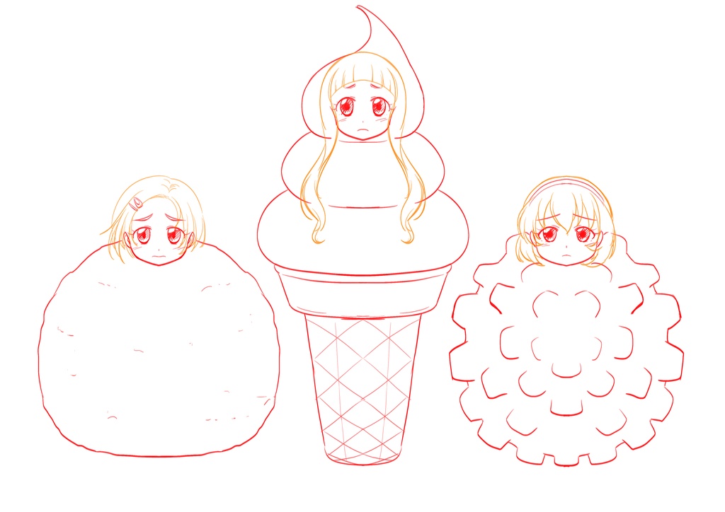 リクエストイラスト マミフィケーション・蝋固め・拘束など