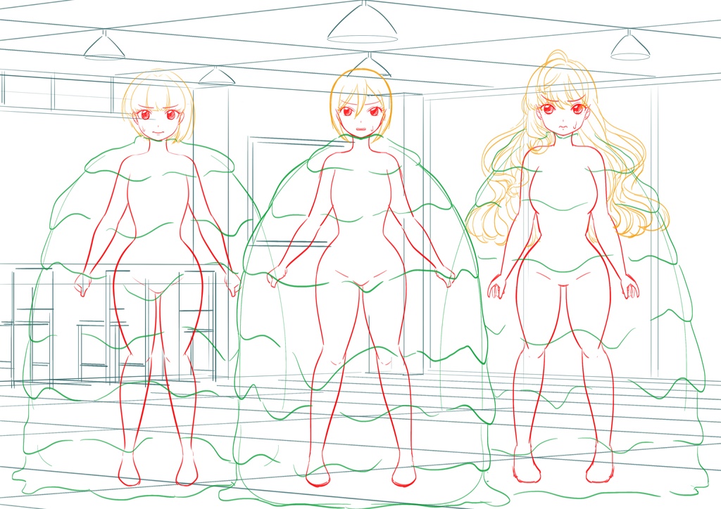 リクエストイラスト マミフィケーション・蝋固め・拘束など