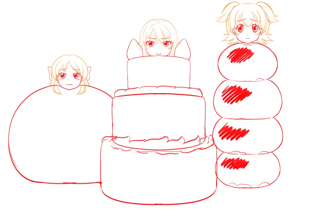 リクエストイラスト マミフィケーション・蝋固め・拘束など