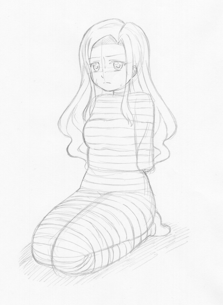 リクエスト絵　七草真由美のマミフィケーション