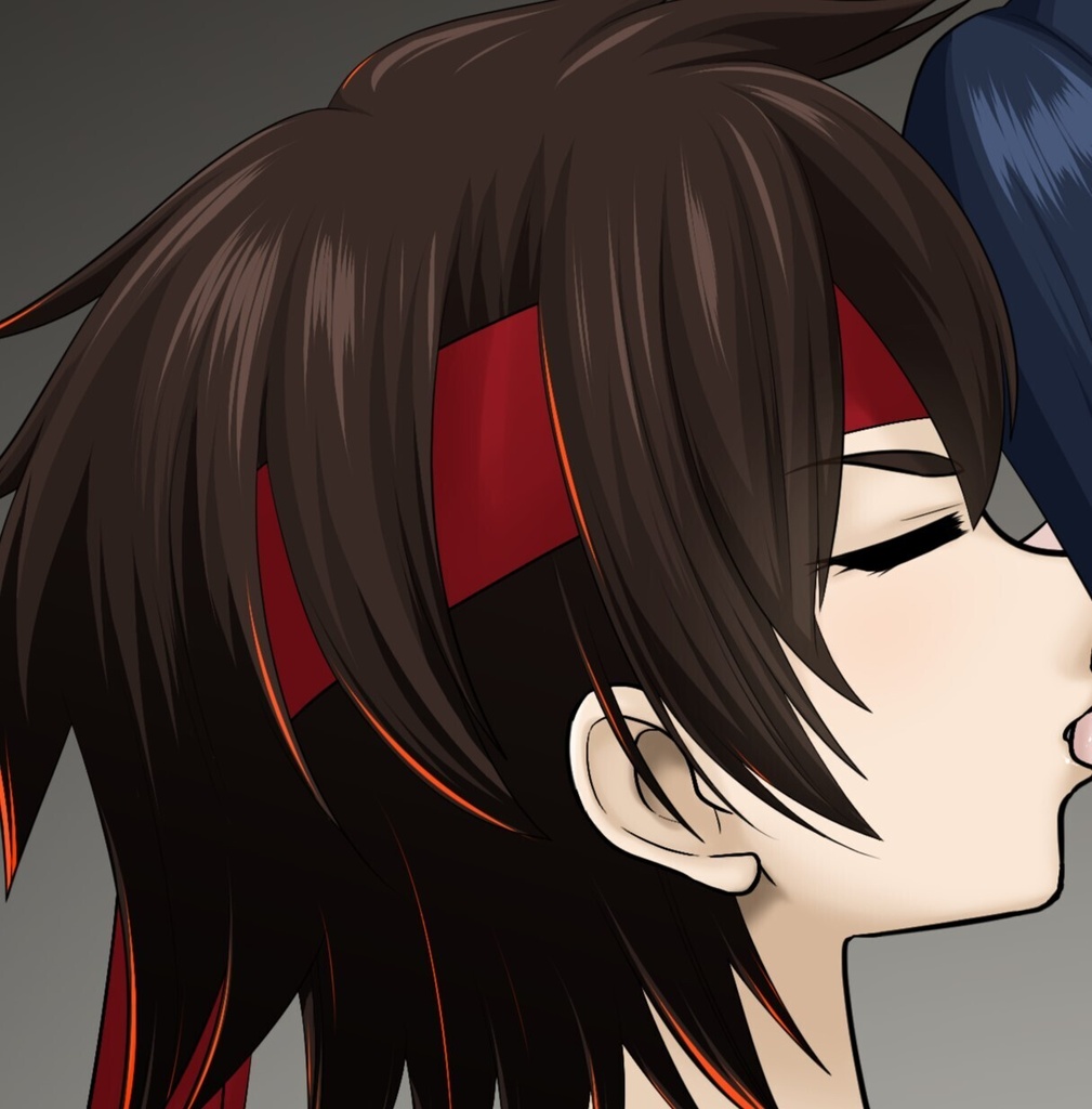 リクエストイラスト　キスシーン