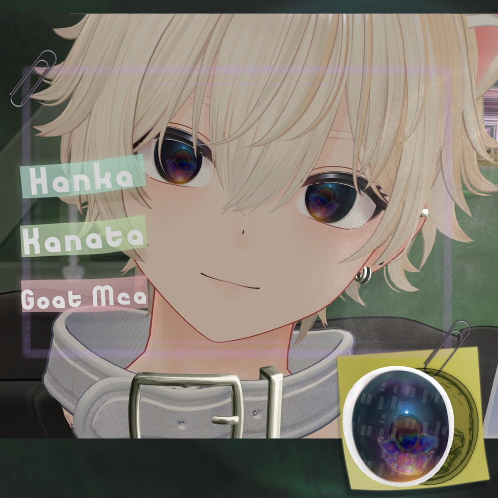 【7アバター対応】Metal bacteria eye texture