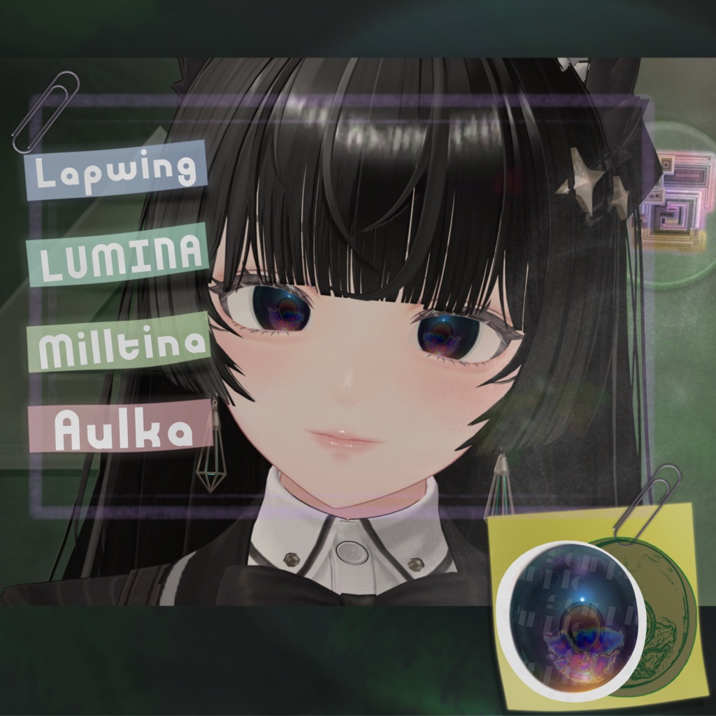 【7アバター対応】Metal bacteria eye texture