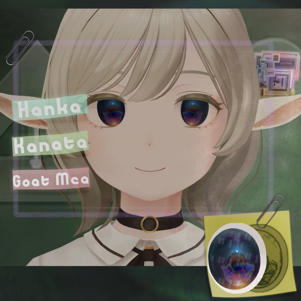 【7アバター対応】Metal bacteria eye texture