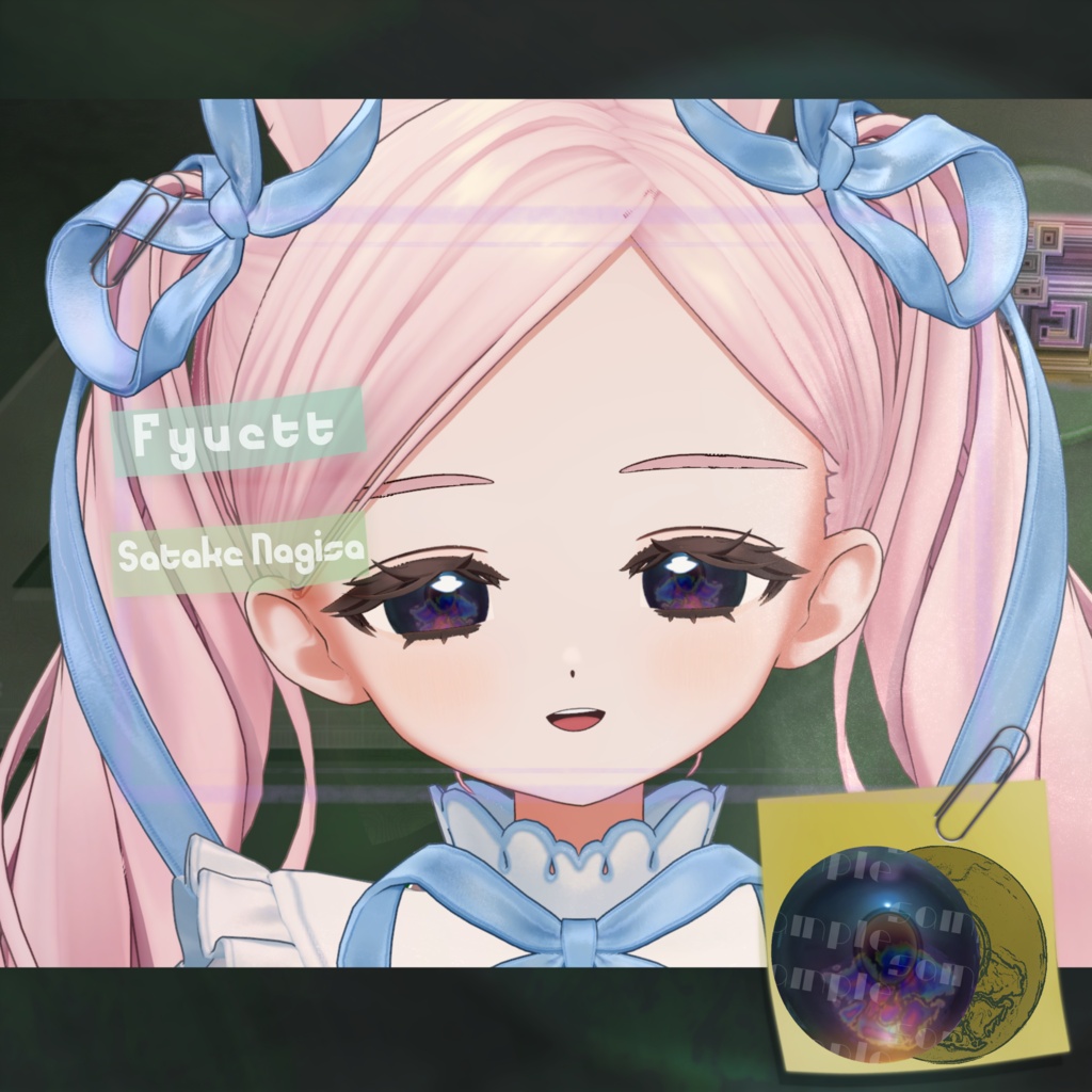 【9アバター対応】Metal bacteria eye texture