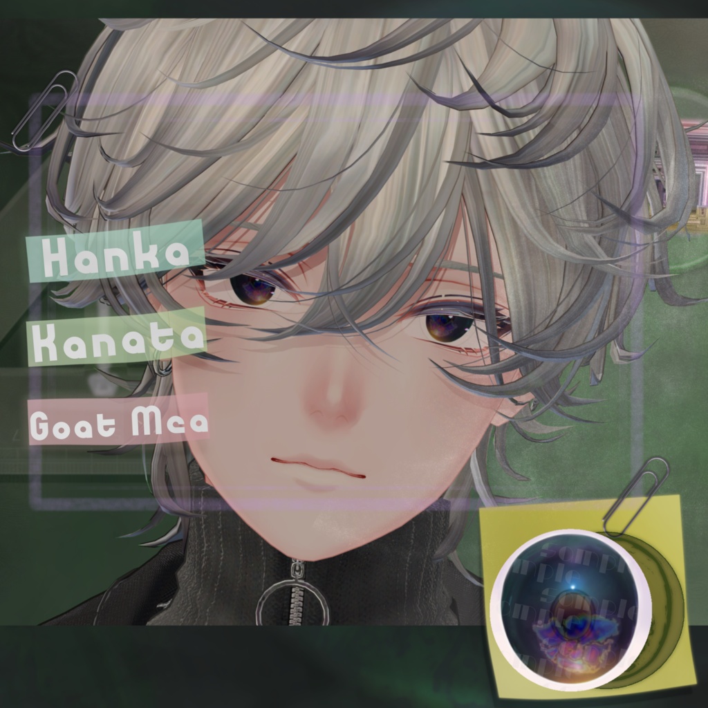 【7アバター対応】Metal bacteria eye texture