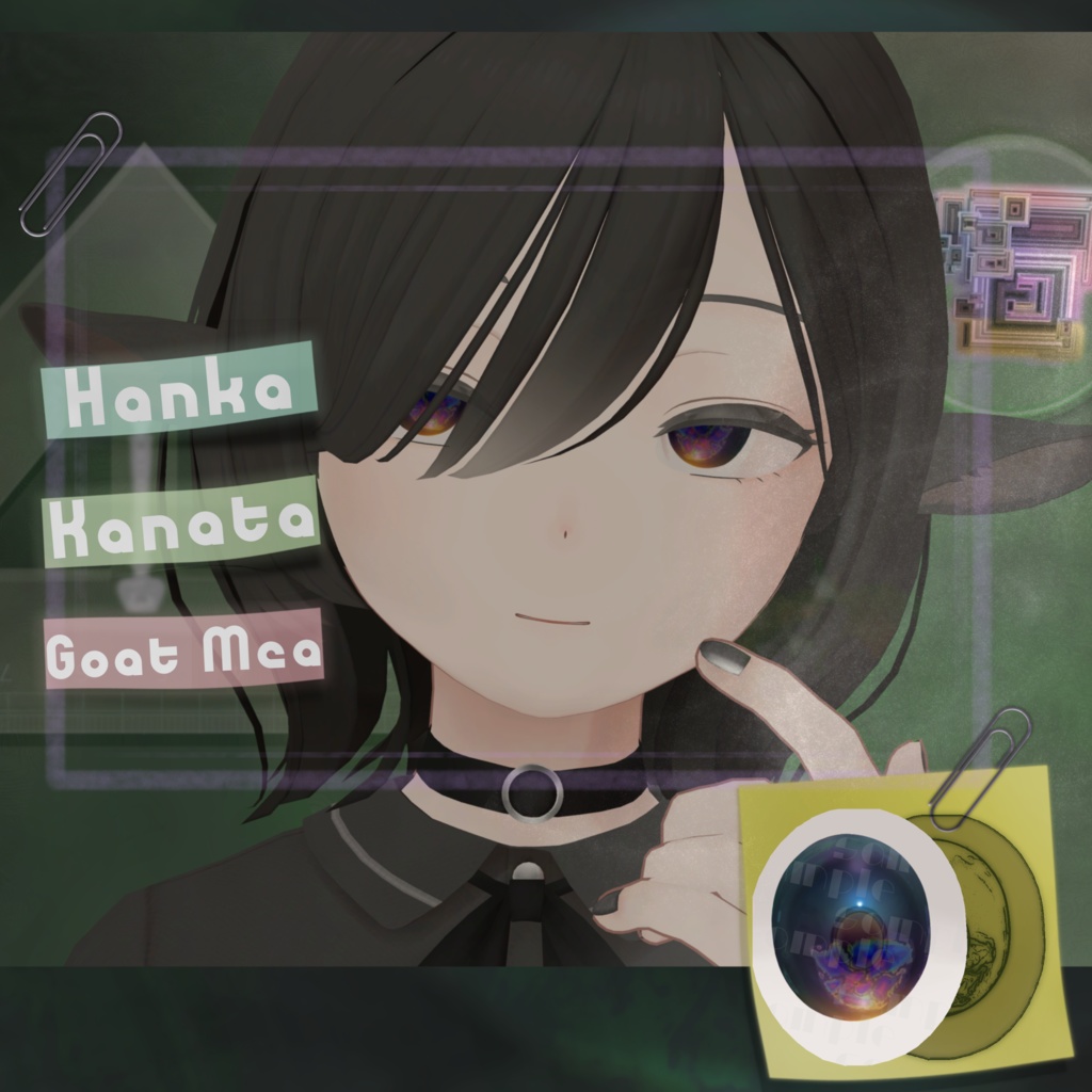 【7アバター対応】Metal bacteria eye texture